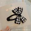 Pinza para el pelo dulce coreana para niños, pata de gallo en blanco y negro, lazo pequeño, pinza de presión, pinza lateral, pinza para flequillo, pinza para pelo roto