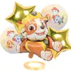 Wang Wang Equipo Set Globo de Perro Patrulla Dibujos Animados Película de Aluminio Ryder Tiantian Fiesta Infantil Decoración de Cumpleaños Globo