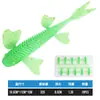 Taiyu Flotante TPE Mariposa Cola de Pez Natatoria Paquete de 10 Señuelos Cebo Suave Cebo Artificial para Peces de Pozo Negro, Pez Mandarín, Lubina - Mayoreo