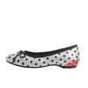 Zapatos de mujer de estilo francés con lunares y lazo, punta redonda, que aumentan la altura, nuevos y versátiles zapatos de ballet primavera-verano 2026, zapatos de mujer de talla grande