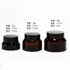 30g Crema para Ojos Crema Facial Botella de Muestra Loción Cosmética Sub-Botella Transparente Hombro Oblicuo Tapa con Textura de Madera Botella de Crema Portátil