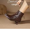 Botas Estrechas de Punta Fina Estilo Francés para Mujer 2025 Nuevo Diseño Adelgazantes Botas de Media Estación Elegantes Botines de Tacón Alto