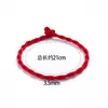 Pulsera de Hilo Rojo Tejida a Mano para el Año de Tu Nacimiento, Se Puede Personalizar con Cuentas y Accesorios Dorados, Producto Semi-Terminado DIY, Accesorios de Pulsera para Parejas y Mejores Amigos