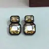 Brincos de Diamante Geométricos Pretos de Alto Padrão Novo Barroco 2025 Brincos Elegantes Retrô Acessórios de Combinação Multicolor