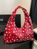 Bolso de Hombro de Nylon con Lunares Estilo Coreano Perezoso para Mujer 2025 Nuevo de Gran Capacidad Retro Relajado Bolso Versátil