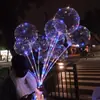 Bolas transparentes Bobo de 20 pulgadas al por mayor Suministros para puestos del mercado nocturno de Halloween Juguetes globos inflables para niños tipo mango