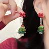 Serie navideña ~ otoño e invierno nuevos pendientes navideños únicos pendientes de moda de alta gama para mujer adornos navideños