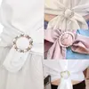 Hebilla de Esquina de Metal de Gama Alta Anillo Japonés de Perla Hebilla de Pañuelo de Seda para Cintura Nudo en el Dobladillo de Camiseta Camisa Cortavientos Cintura Fija