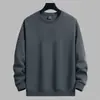 Sudadera de algodón estilo coreano retro americano para hombre, sin capucha, top de manga larga con cuello redondo de moda otoño 2026