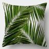 Funda de almohada de piel de durazno con hoja de planta tropical, juego de fundas de almohada con dibujo, funda de cojín para sofá al por mayor