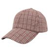 Boné de Baseball Pied-de-Poule Estilo Coreano Novo Moda Versátil Chapéu de Sol Xadrez Tendência Retrô para Mulheres