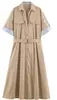 Moda europea y americana transfronteriza Bestseller de AliExpress: elegante vestido tipo camisa con cinturón