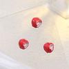 Accesorios para Uñas de Manzana Festivos en Bocados Rodaja de Fruta 3D Resina Pedrería Aretes DIY Accesorios para Uñas Portátiles