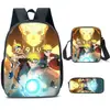 Set de Mochila Escolar de Tres Piezas de Naruto Transfronterizo para Estudiantes de Primaria y Secundaria, Mochila Infantil, Bolso de Hombro
