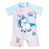 Traje de baño para niños, traje de baño de una pieza con diseño de unicornio para niñas, tallas pequeñas y medianas, traje de baño de una pieza con diseño de princesa para estudiantes de primaria.