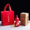 Una Botella de Vino de Cerámica Jin Calabaza Olla de Vino Vintage Tarro de Vino Sellado 500ml Cava Doméstica Tarro para Licores Botella de Vino Vacía