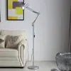 Lámpara de pie plegable de brazo largo, LED de espectro completo para protección ocular para estudiar, adecuada para sala de estar, dormitorio y estudio, lámpara de pie para iluminación básica