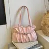 Bolso de Hombro Plegado con Estrella Estilo Coreano Nuevo Primavera 2026 para Mujer, Bolso Cruzado Versátil, Bolso Tote de Cuero Suave de Moda para el Trabajo