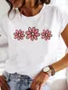 Mulheres Estampa Carta de Amor Doce Tendência Anos 90 Verão T Roupa Cl