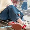 Jeans Bordados de Champiñones 3D Estilo Coreano para Niñas Estilo Primavera/Otoño 2026 Nueva Moda Infantil Pantalones Largos para Niña Tendencia