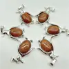 Venta Caliente Transfronteriza Joyería Europea y Americana Accesorios para Collares Cristal Natural Ágata Piedra Preciosa Colgante de Pingüino Aleación Accesorios Ecológicos