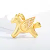 Broche de Pegaso Pequeño de Diseño de Nicho, Accesorios de Corsage de Circonio Microincrustado de Alta Gama y Exquisitos, Pines para Ropa Pequeños y Exquisitos