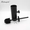 Conjunto de Suporte para Escova de Banheiro de Aço Inoxidável 304 Banheiro Piso Suporte para Escova de Banheiro Desodorante Preto Transfronteiriço