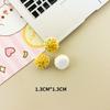 Creativo tamaño pequeño Comida y Juego Baozi Diy Accesorios de Resina Pegamento Crema Funda para Teléfono Móvil Horquilla Agujero Zapatos Pegatina Decorativa