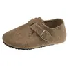 Zapatos de mujer para otoño e invierno, forrados de felpa y engrosados, zuecos de algodón, con calor añadido, diseño interior que aumenta la altura y forro de felpa, mocasines slip-on 2026