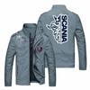 2021 nuevo logotipo de coche azul logotipo de chaqueta para hombre cremallera personalidad casual deportes suelto moda chaqueta de béisbol