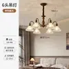 Novo Lustre de Sala de Estar Francês, Lâmpada de Quarto em Estilo Antigo, Lâmpada de Hall Retrô Americana, Lâmpada para Hotel Restaurante, Lustre de Vidro