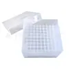 Caja de tubos congelados de 5 ml, caja para tubos de muestra centrífuga, caja congeladora de plástico, rejilla de 100 posiciones, se puede colocar