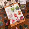 Ins Retro Planta Flor Manualidad Pegatina Impermeable Pequeña Fresca Flor Collage Manualidad DIY Tarjeta Goo Pegatina Decorativa