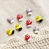 Guantes cálidos de invierno lindos cuentas de vidrio pintadas a mano con agujero recto aretes hechos a mano accesorios materiales de joyería hechos a mano