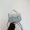 Temperamento Estudiantil Femenino Bolso Cambridge para Mujer Primavera y Verano 2024 Nuevo Elegante Color Sólido Fresco Joker Pequeño Bolso Cuadrado Pequeño