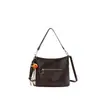 Bolso Cubo de Cuero Suave Vintage para Mujer, Bolso Sencillo para el Hombro para el Viaje Diario, Versátil con Múltiples Correas de Hombro, Bolso Casual para Mujer de Hombro Único Cruzado