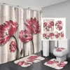 Cortina de ducha impermeable de poliéster con estampado digital de alta definición, superventas de comercio electrónico transfronterizo, para baño y hotel, suministro directo del fabricante