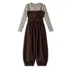 Conjunto de Ropa de Otoño Nuevo para Niñas 2026, Moda Infantil Casual Elegante Falso Dos Piezas Moda Ropa de Otoño para Niñas Tendencia