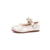 Novos sapatos Mary Jane infantis de outono vintage, sapatos versáteis da moda para meninas com sola macia, sapatos de bico quadrado baixo