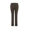 Pantalones de yoga ligeramente acampanados para levantar glúteos para mujer, corte ajustado, adelgazantes, pantalones cortos deportivos para correr, sin líneas incómodas, pantalones largos de fitness para personas menudas