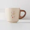 Taza de cerámica estilo chino con ceniza vegetal para oficina, taza de té, taza de café para uso en casa y oficina, doble propósito para té y café, juego en caja de regalo, personalizable