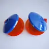Atacado de fábrica percussão Orff plástico vermelho e azul placa de dança circular castanhola placa de madeira