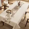 Mantel Estilo Chino, Nuevo Estilo Chino, Impermeable, Resistente al Aceite, Lavable, Mantel Rectangular para Mesa de Comedor, Lujo Ligero, Sensación de Alta Gama, Mantel Modelo Nuevo 2024