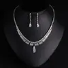 Collar Gargantilla Súper Brillante de Zirconia de Lujo Ligero con Forma de Gota de Agua, Estilo Europeo y Americano, Único y Elegante Collar para Clavícula para Suéteres de Mujer, Venta al por Mayor