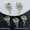 Colgante Doble Corazón Colorido con Microincrustaciones de Circonita, Charm de Corazón Entrelazado, Accesorios de Joyería para Pulsera de Cuentas DIY