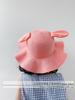 Sombrero de paja infantil de dibujos animados estilo coreano con orejas de conejo móviles, nuevo para verano, protección solar para bebé, sombrero para el sol