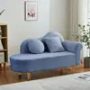 Sofá-cama chaise lounge pequeno de couro de cordeiro cor creme para apartamento sofá mini para quarto de casa cadeira de sofá madeira