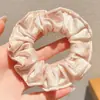 Goma de Satén Plisada para Mujer, Diadema de Perlas de Alta Gama Estilo Coreano, Banda para el Cabello, Accesorio para Moño, Cuerda para el Cabello