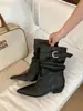 Botas Western Knight Femininas Coleção Outono/Inverno 2026 Calçados Femininos Nicho Transfronteiriço Leve Luxo Botas Vintage
