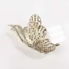 Pinza para el Cabello de Mariposa con Incrustaciones de Diamantes y Borla de Perlas, Pinza de Agarre Elegante de Lujo Ligero de Alta Calidad, Pinza de Tiburón para la Parte Posterior de la Cabeza, Accesorios para el Cabello para Mujeres